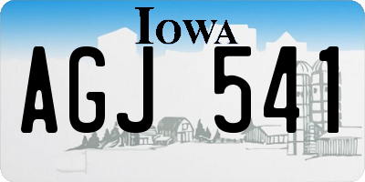 IA license plate AGJ541