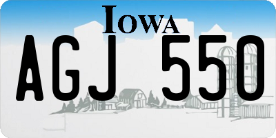 IA license plate AGJ550