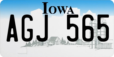 IA license plate AGJ565