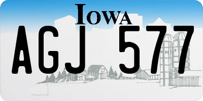 IA license plate AGJ577