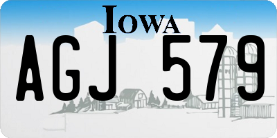 IA license plate AGJ579