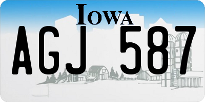 IA license plate AGJ587