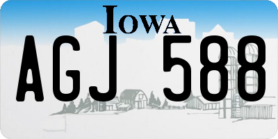 IA license plate AGJ588