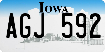 IA license plate AGJ592