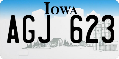 IA license plate AGJ623