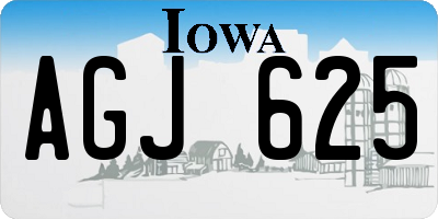 IA license plate AGJ625