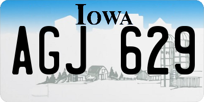 IA license plate AGJ629
