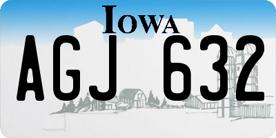 IA license plate AGJ632