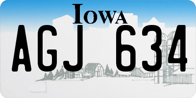 IA license plate AGJ634