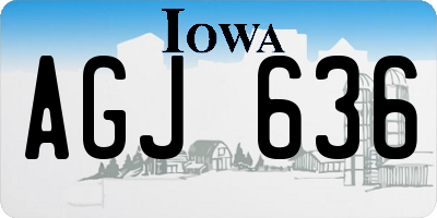 IA license plate AGJ636