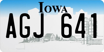 IA license plate AGJ641