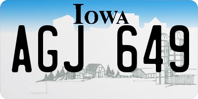 IA license plate AGJ649