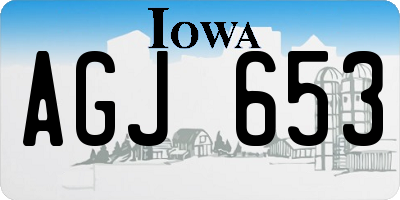 IA license plate AGJ653