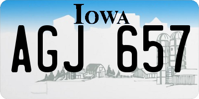 IA license plate AGJ657