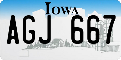 IA license plate AGJ667