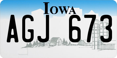 IA license plate AGJ673