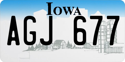 IA license plate AGJ677