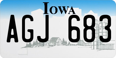 IA license plate AGJ683