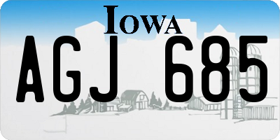 IA license plate AGJ685