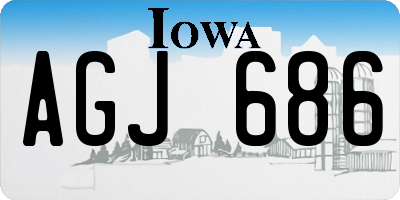 IA license plate AGJ686