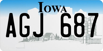 IA license plate AGJ687