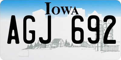 IA license plate AGJ692