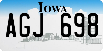IA license plate AGJ698