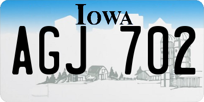 IA license plate AGJ702