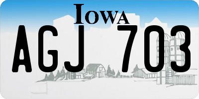 IA license plate AGJ703