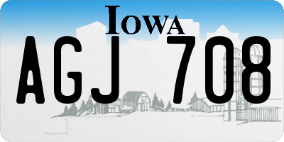 IA license plate AGJ708