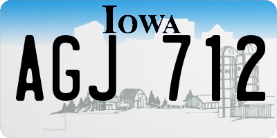 IA license plate AGJ712