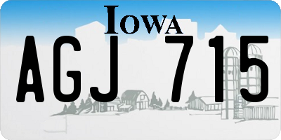 IA license plate AGJ715