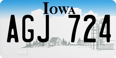 IA license plate AGJ724