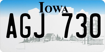 IA license plate AGJ730