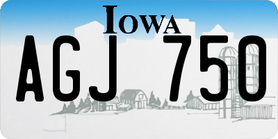 IA license plate AGJ750