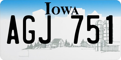 IA license plate AGJ751