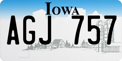 IA license plate AGJ757