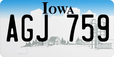 IA license plate AGJ759