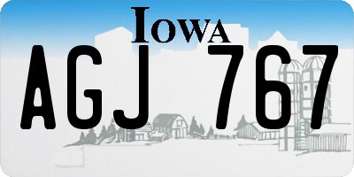 IA license plate AGJ767