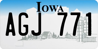 IA license plate AGJ771