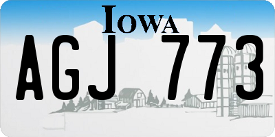 IA license plate AGJ773