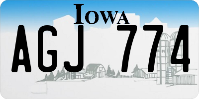 IA license plate AGJ774