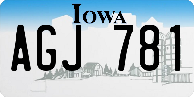 IA license plate AGJ781