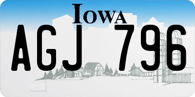IA license plate AGJ796