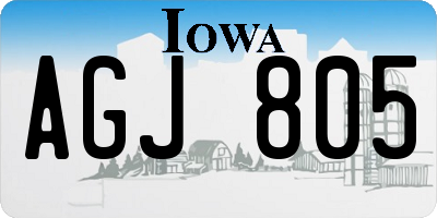 IA license plate AGJ805