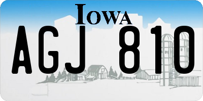 IA license plate AGJ810