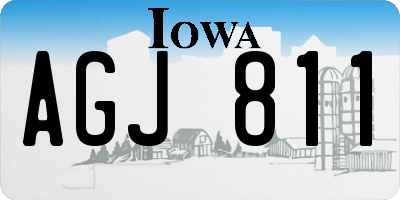 IA license plate AGJ811