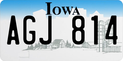 IA license plate AGJ814