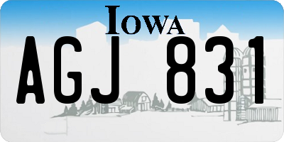 IA license plate AGJ831