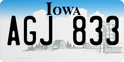 IA license plate AGJ833